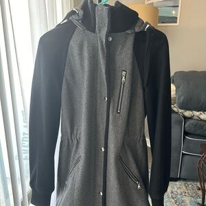 Express Black and Gray Pea Coat